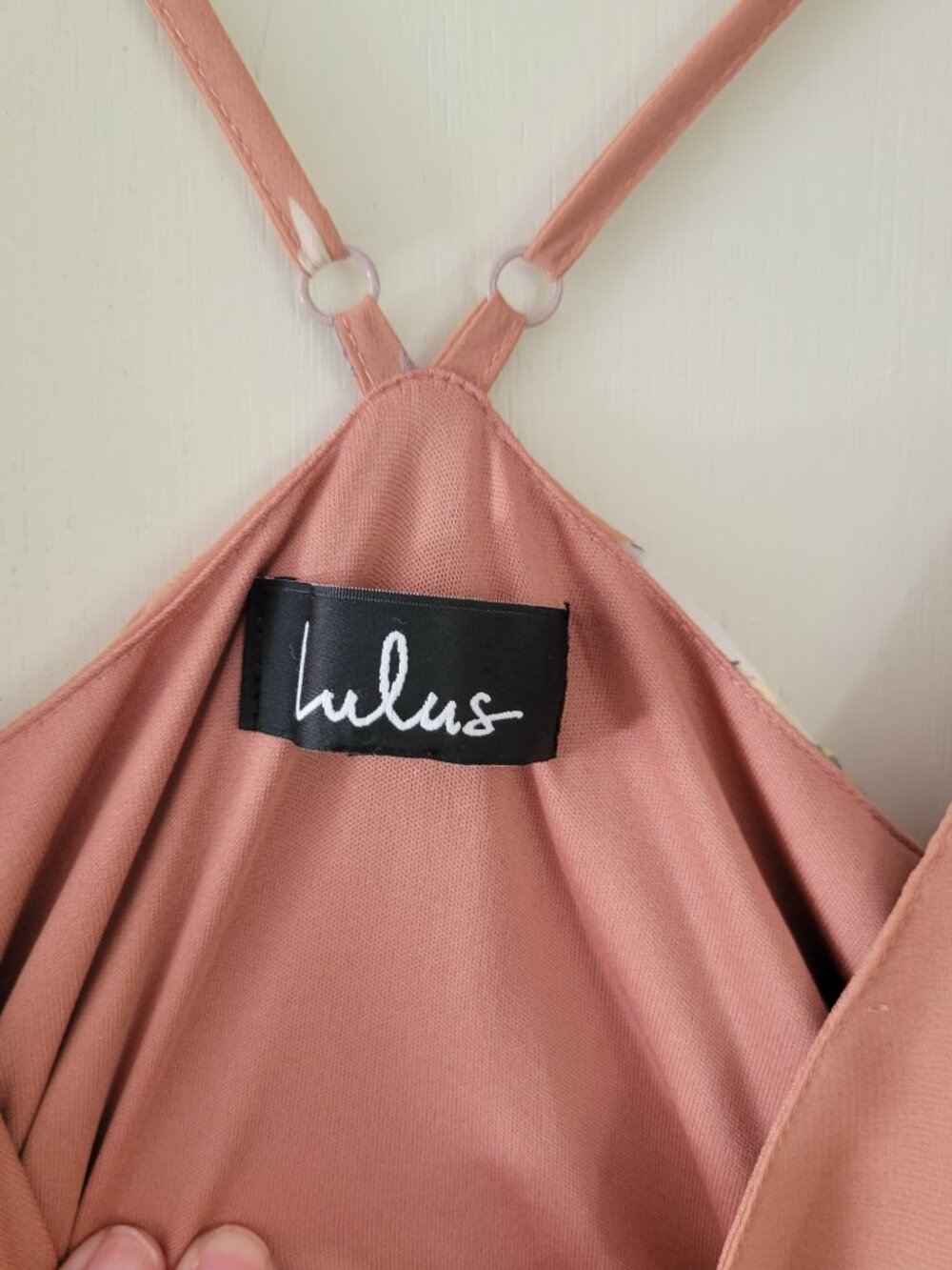 Lulus Blush Pink Floral Wrap Dress Ruffle Strap High Low Romantic Date Night - Picture 3 of 10